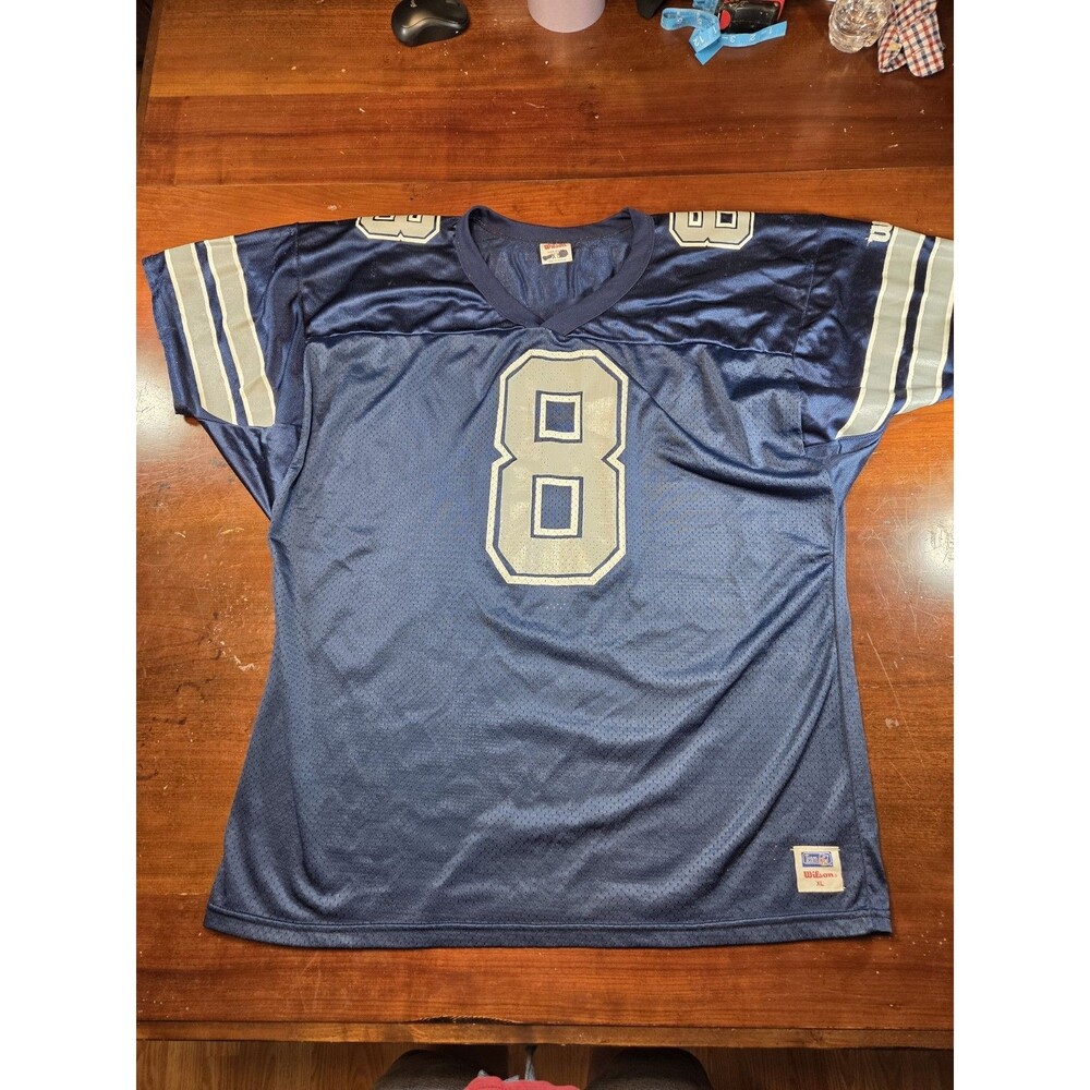 Vintage Wilson Troy Aikman Dallas Cowboys Jersey Men's XL #8 Mesh 90s Football